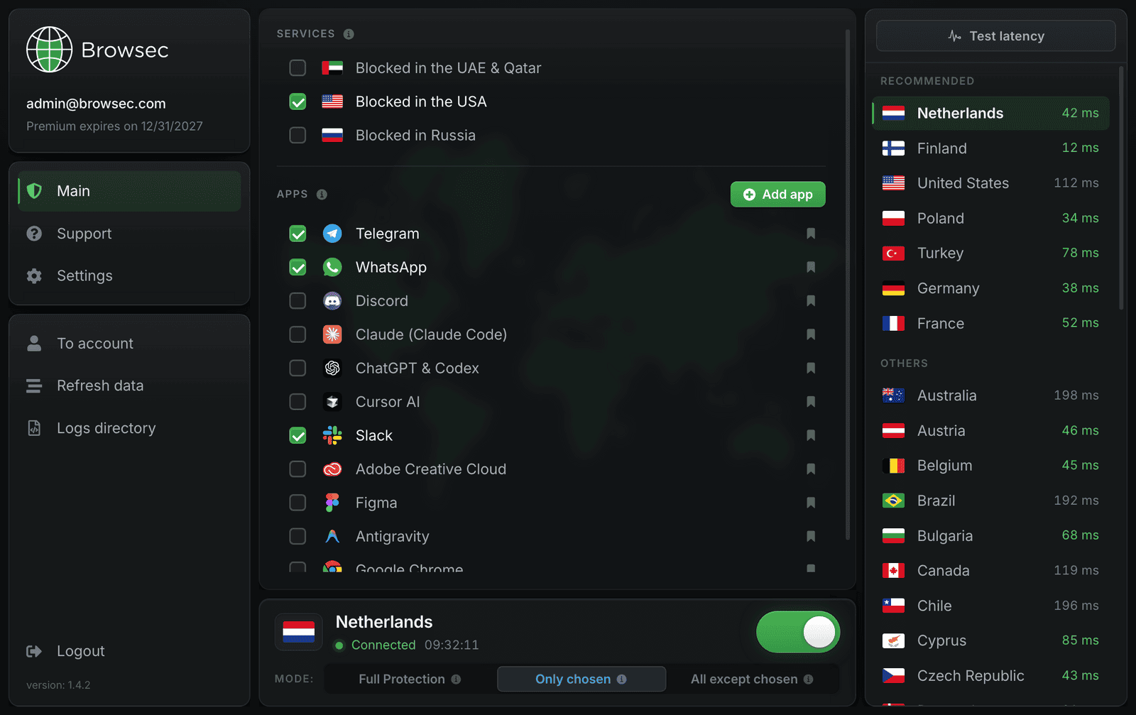Browsec VPN for Linux: Smart Rules